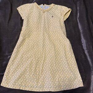 Vintage 90s Y2K Tommy Hilfiger Yellow V-Neck Floral Short Sleeve Dress 3T